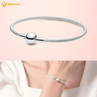 Danturn 925 Sterling Silver Bracelets Gold Heart, Butterfly Crown Women Bangles Luxury Jewelry Anniversary GIft DIY Fashions