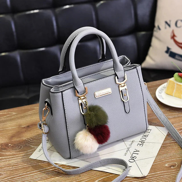 Yogodlns women beading pendant handbag ladies embossed shoulder bag ladies Messenger bag hairball bags high quality bag