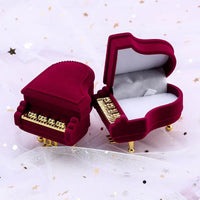 One Piece Velvet Jewelry Box Gift Box Container Wedding Ring Box Ring Case Earrings Holder For Jewelry Display& Jewelry Package