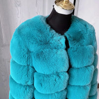 Women's Fashion faux fur coat super hot Autumn Winter women short Faux fox fur fluffy jacket high quality 7xl Ladies furry coats