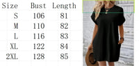 Pure Color Minimalist T-Shirt Short Dress Women Summer Round Neck Pocket Loose Dresses Robe