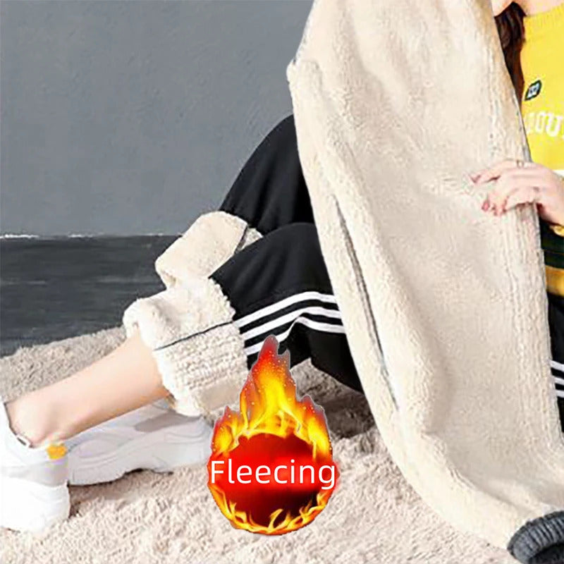 2024 New Women Clothing Warm Winter Thicken Trousers Casual Sport Fleece Legging Fashion Thick Pants Basic All Match Y2K Sweet