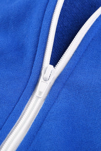 Blue Zip-up Hoodie Jacket