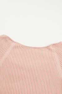 Nude Ribbed Slim Fit Knit Sweater