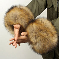 Imitation Raccoon Fox Hair Fluffy Hand Rings Fluffy Wrist Guards Women's Cuffs Imitation Rabbit Fur Bracelets Cuffs Wrist Covers