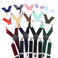 New Candy Color Adjustable Suspenders Elastic Leather Y-Back Braces Straps For Men Women Kids Pants Shirt Girl Skirt Accessories