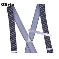 Heavy Duty Big Suspenders for Men Adjustable Elastic X Back Pants Women Suspender for Trousers Braces Straps  clips letter black