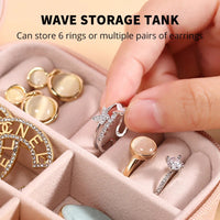 Portable Jewellery Box Ring Box Necklace Earring Storage Box Home Travel Jewellery Box Leather Display Case