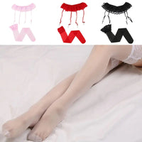 Womens Sexy Hot Lace Top Thigh-Highs Stockings Socks+Suspender Garter Belt