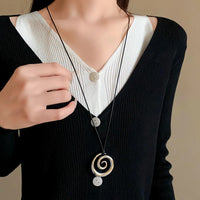 Autumn and Winter Metal Pendant Necklace Sweater Chain Accessories Wholesale