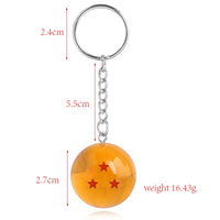 Japanese Cartoons Z 7 Stars Balls Keychain Figures Toys Key Chain Pendant Car Keyring Gifts Accessories