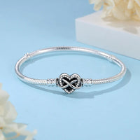 Original 925 Sterling Silver Bracelets Bangles Crystal Ball Love Heart Clasp Beads Charms Moments Bracelet For Women DIY Jewelry