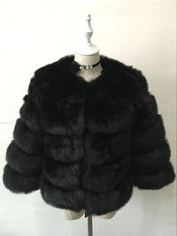 ZADORIN S-5XL Mink Coats Autumn Winter Fluffy Black Faux Fur Coat Women Elegant Thick Warm Faux Fur Jackets For Women 2024 Tops