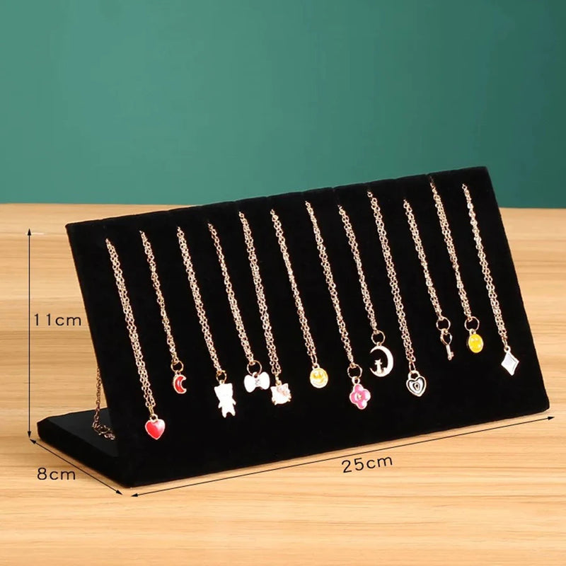 1pc, L-shaped Necklace Display Stand, L-shaped Necklace Display Stand Made of Black Plush