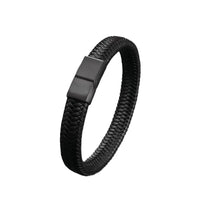 Black PU Leather Magnetic Bracelet Men's Mature and Stable and Elegant Giving Men The Best Gift for Men