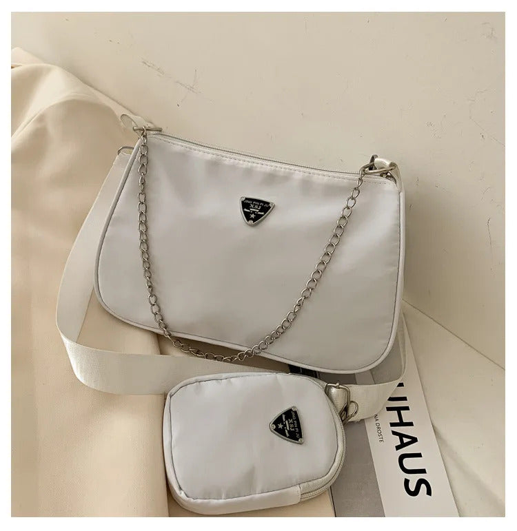 New Simple Small Crossbody Female Armpit Bags Solid Color Shoulder Bags Casual Bags Slanting Women's Bags Mother's Bags