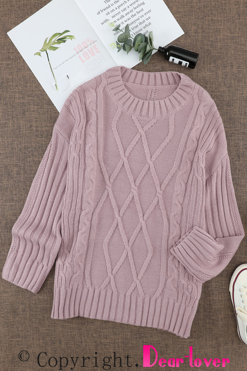 Wine Oversize Thick Pullover Sweater