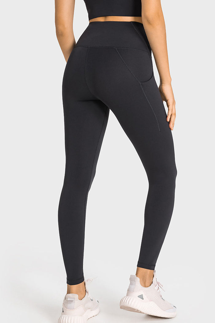 Black High Waist Fitness Leggings with Pockets