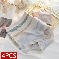 4Pcs/Set Women's Panties Modal Underwear Female Comfortable Seamless Sexy Lingerie Intimates Underpants Briefs Girls Solid M-XL