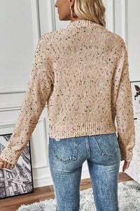 Apricot Multicolor Confetti Sweater Cardigan