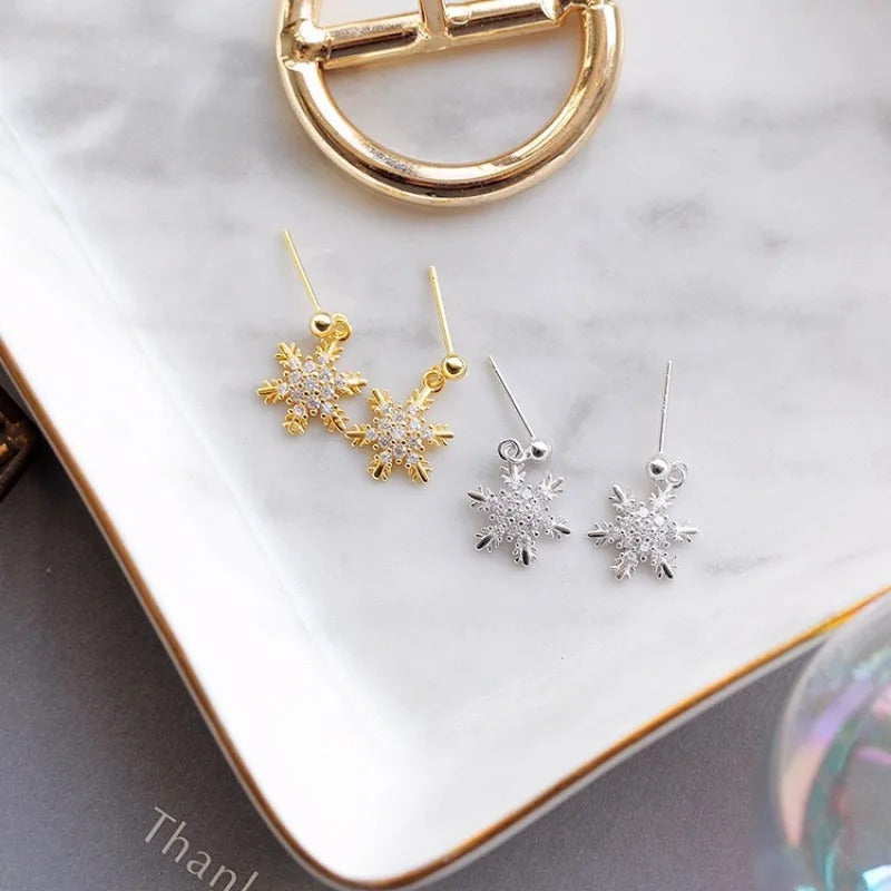 2023 New Red Bow Knot Snowflakes Drop Earring for Women Christmas Santa Claus Snowman Earrings Girls Xmas Jewelry Gifts