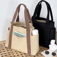 Large Capacity Canvas Tote Bags for Work Commuting Carrying Bag College Style Student Outfit Book Shoulder Bag Bolsos Para Mujer