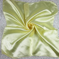 Fashion Solid Women Square Scarf Fake Imitated silk Wraps Elegant Floral Spring Summer Head Neck Hair Tie Band kerchief