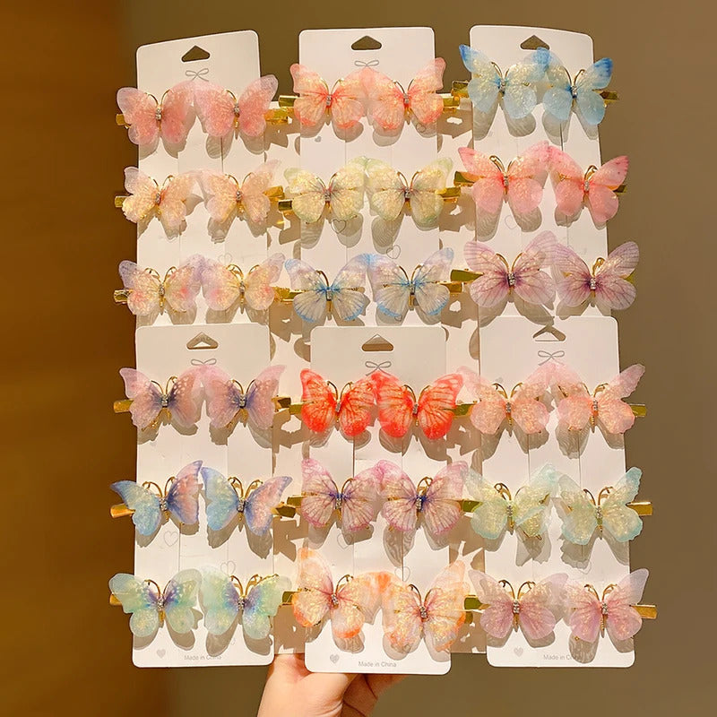 6/12/24/36 pieces of sweet girl butterfly hairpins that do not hurt hair, super nice and cute hairpins