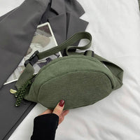 Casual Corduroy Belt Bags for Women Fashion Fanny Pack Female Banana Waist Bag Hip Purse Shoulder Crossbody Chest Bag Pocket