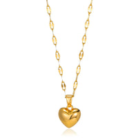 Love Heart Necklace For Women  New Trendy Lip Chain Simple Pendant Necklace Jewelry Gift Wholesalers