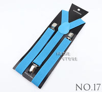 New Candy Color Adjustable Suspenders Elastic Leather Y-Back Braces Straps For Men Women Kids Pants Shirt Girl Skirt Accessories