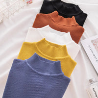 Turtleneck Sweater Women Knitted Soft Pullovers cashmere Jumpers Basic Solid Soft Sweaters Women Autumn Winter Casual Top