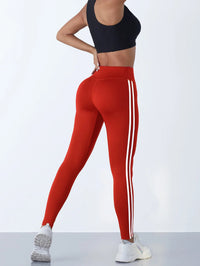 Yoga Leggings Women Striped Slim Sports Pants High Waist Hip Liftting Casul Tights Workout Running Stretchy  Gym Leggings