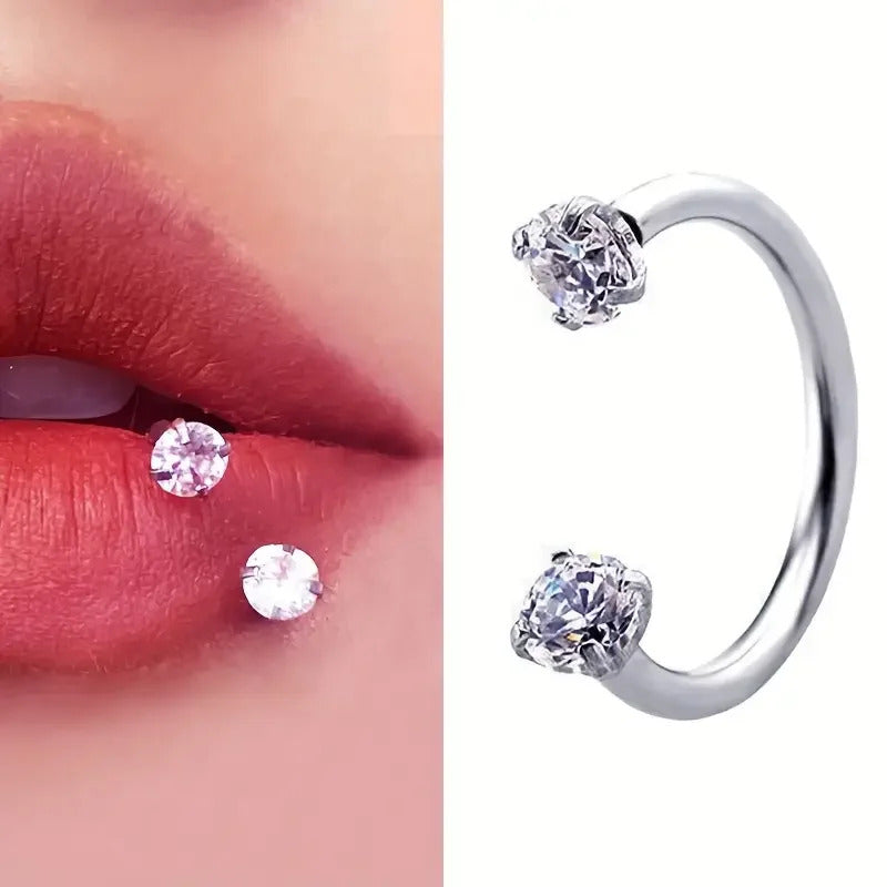 1Pc Stainless Steel Fake Nose Ring Hoop Septum Rings C Clip Lip Ring Earring Fake Nose Piercing Women Body Jewelry Non-Pierced