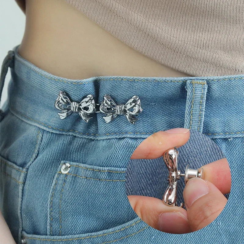 Removable Waist Tightening Buckle Invisible Snap Button Brooch Jewelry Jeans Pant Clothing Waist Buckle Waistband Adjust Tool