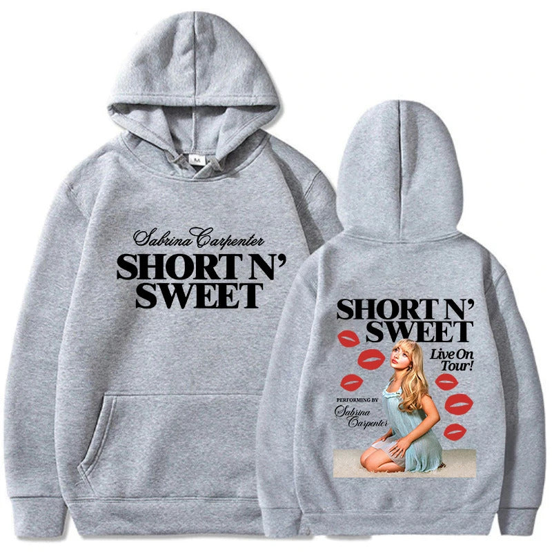 Sabrina Carpenter Short N Sweet Live on Tour 2024 Hoodie Fashion Unisex Harajuku Hip Hop Hoodies Autumn Winter Vintage Pullovers