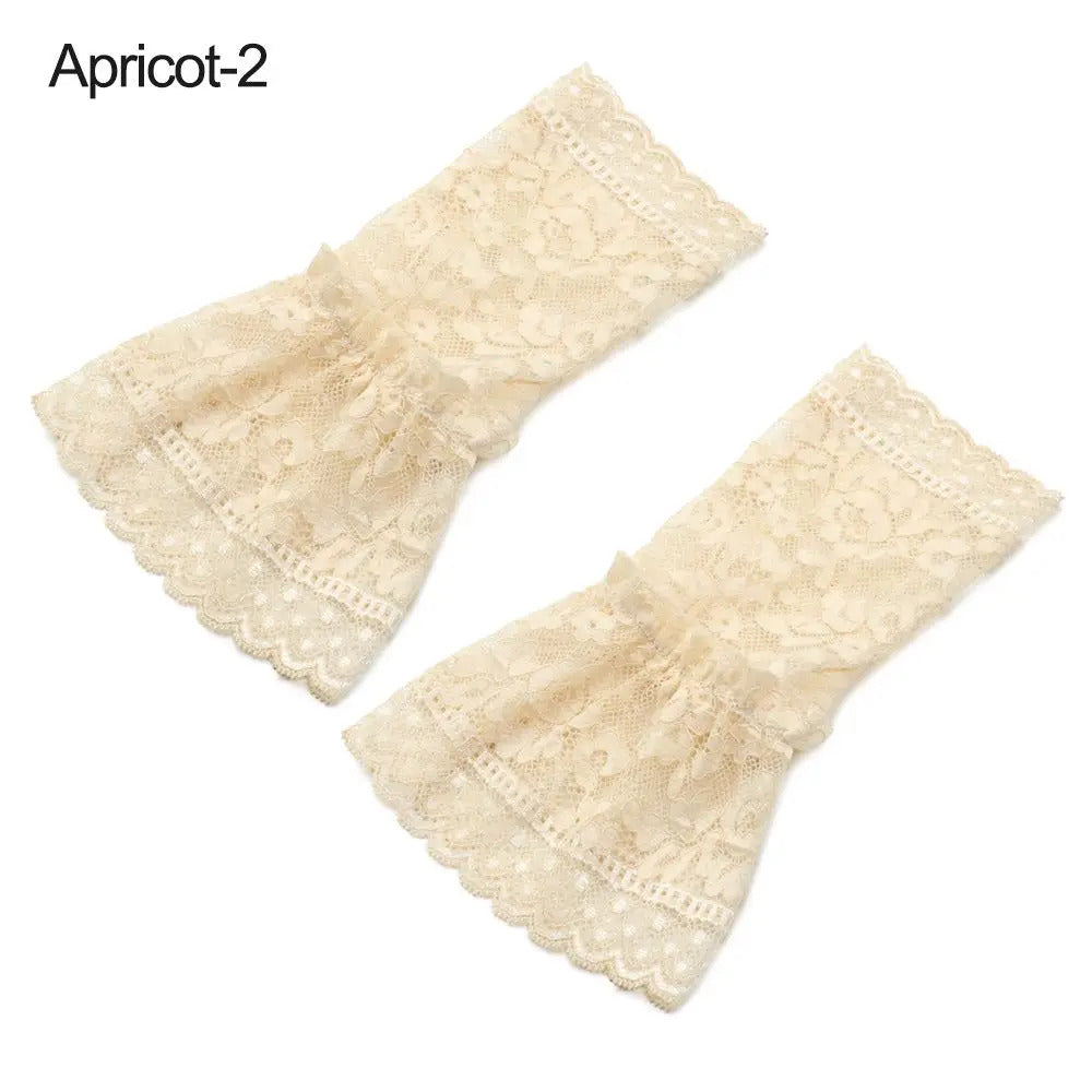 Detachable Sleeve Cuffs Lace Cuffs Ruffles Elbow Sleeve Sweater Decorative Sun Protection Sleeve Spring Autumn Universal