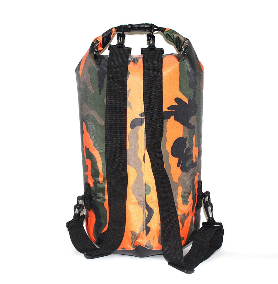 2/5/10/15/30L Outdoor Camouflage Waterproof Dry Bags Portable Rafting Diving Dry Bag Sack PVC Swimming Bags for River Trekking