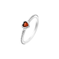 Valentine's Day Gift Red Heart 925 Sterling Silver Elegance Ring For Women Jewelry Rings For Wedding Party