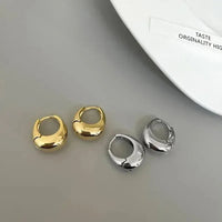 925 Sterling Silver Hot Sale Korean Geometric Hoop Earrings Simple Temperament Exquisite Hot Semale Sexy Jewelry Gift