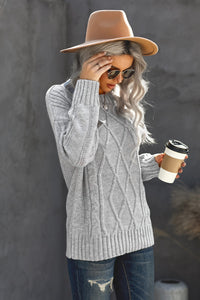 Wine Oversize Thick Pullover Sweater