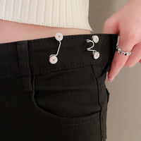 Women's Brooch Set Tighten Waist Brooches for Women Skirt Pants Jeans Adjustable Waist Clip Metal Pins Clothing Accessories