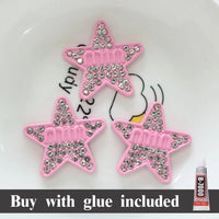 AuraVita 10PCS Resin Letter Heart Star Charms Cute Set Flatback Accessories DIY Craft Hair Clip Phone Case Scrapbooking Making