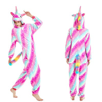 Kigurumi Unicorn Onesies Cartoon Pajamas For Adults Women Men Animal Pyjamas Homewear Halloween Christmas Cosplay Party Costume