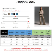 Bornladies Winter Thick Women Knitted Suits Soft 2 Pieces Sets Female Polo Neck Sweater & Wide Leg Pants Knitted Outfit