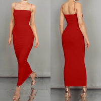 JZ461 New Summer Women's Dress Long Sling Dresses Club Sexy Suspender Dress