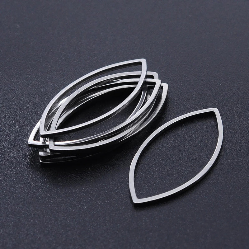 10pcs/lot 316 Stainless Steel   Hollow Geometric Square Circle Triangle Charms Wholesale Never Tarnish Jewelry Making Charms