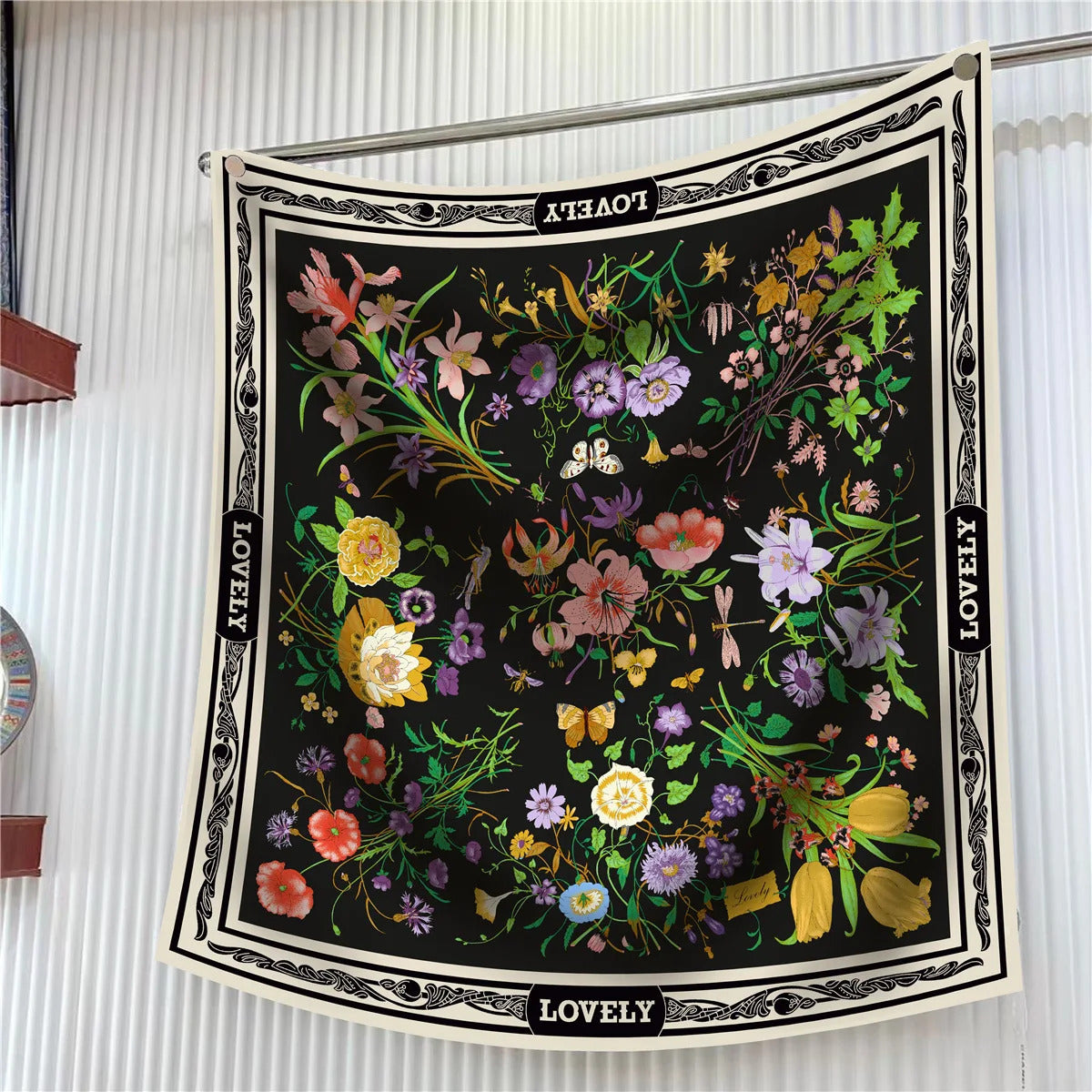 90cm Brand Square Scarf Women Fashion Floral Twill Silk Scarf Shawl Hijab Luxury Bandana Foulard Neckerchief Head Scarf For Lady