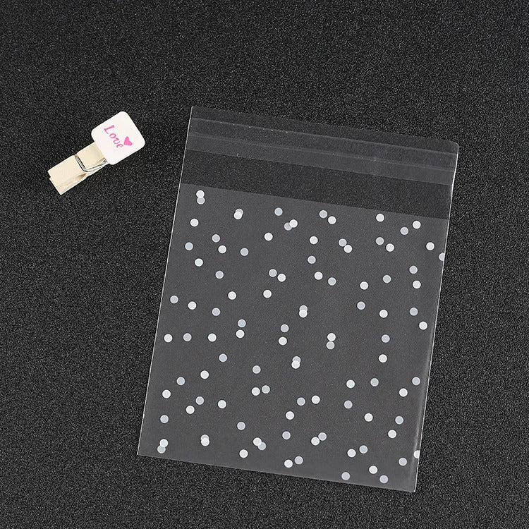 100Pcs/lot Transparent Dot Bags Small Ziplock Jewelry Packaging Bags Fresh-keeping Dustproof Reclosable Candy Cookie Storage DIY