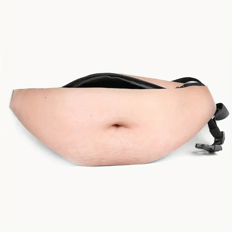 Funny Pop Dad Bod Money Belt Bag Womwn Travel Shoulder Bags Flesh Color Creative Fanny Pack Beer Fat Belly Bum Pouch Waist Bag